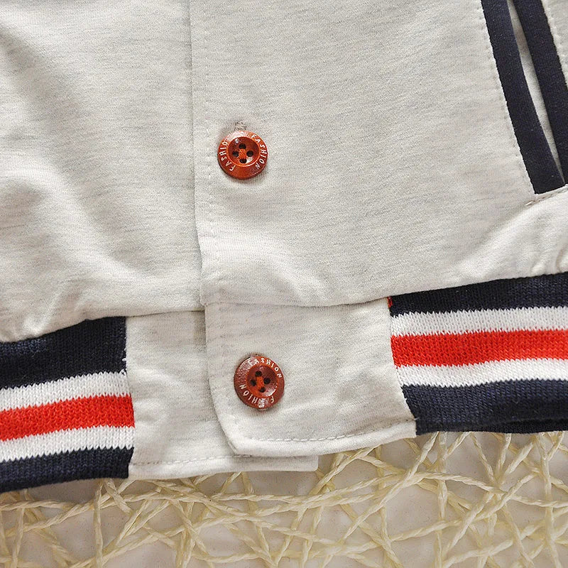 Child Bear Embroidered Sport Jacket