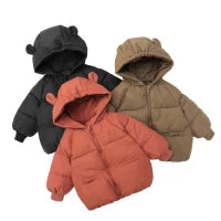 Child Bear Print Puffer Coat