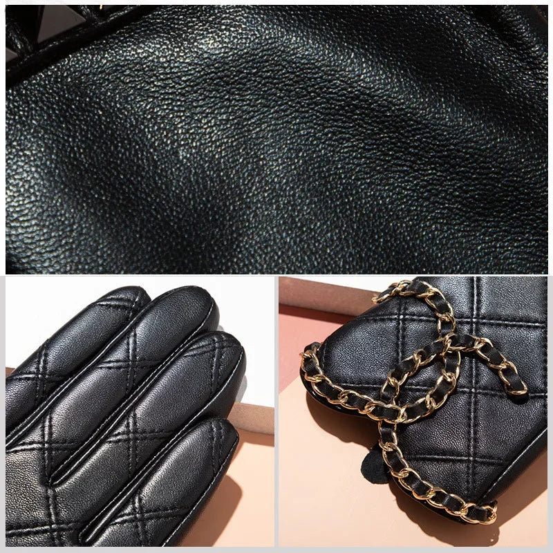 Women "Designer" Leather Gloves