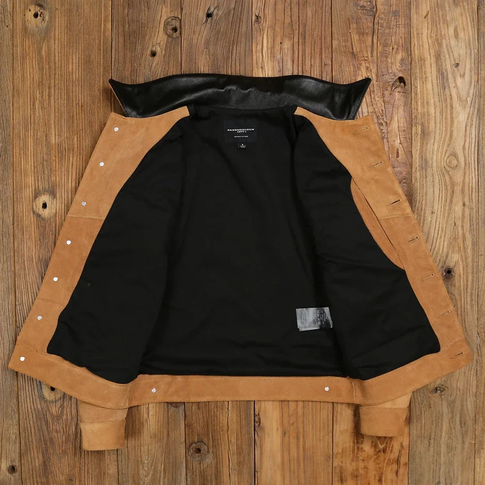 Men Suede Leather Jacket