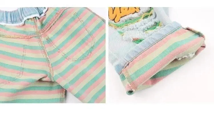 Child Ripped + Embellished Baggy Denim