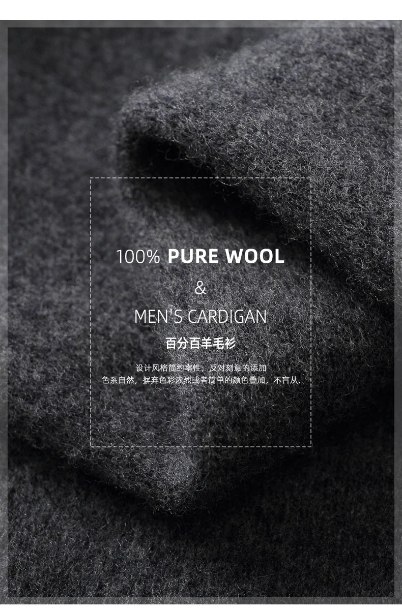 Men Merino Wool Sketch Sweater