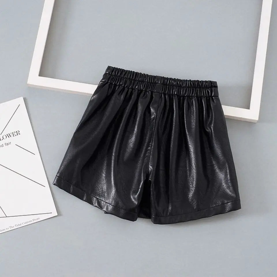 Child Faux Leather Skort