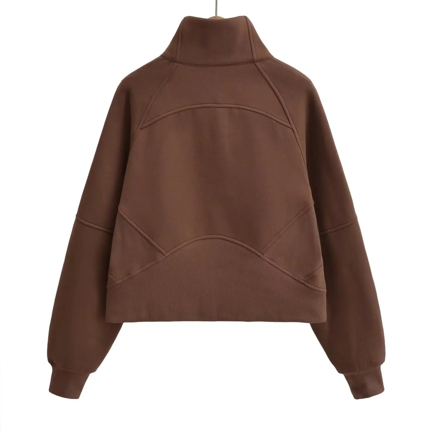 Women Half-Zip Oversized Sweatshirt