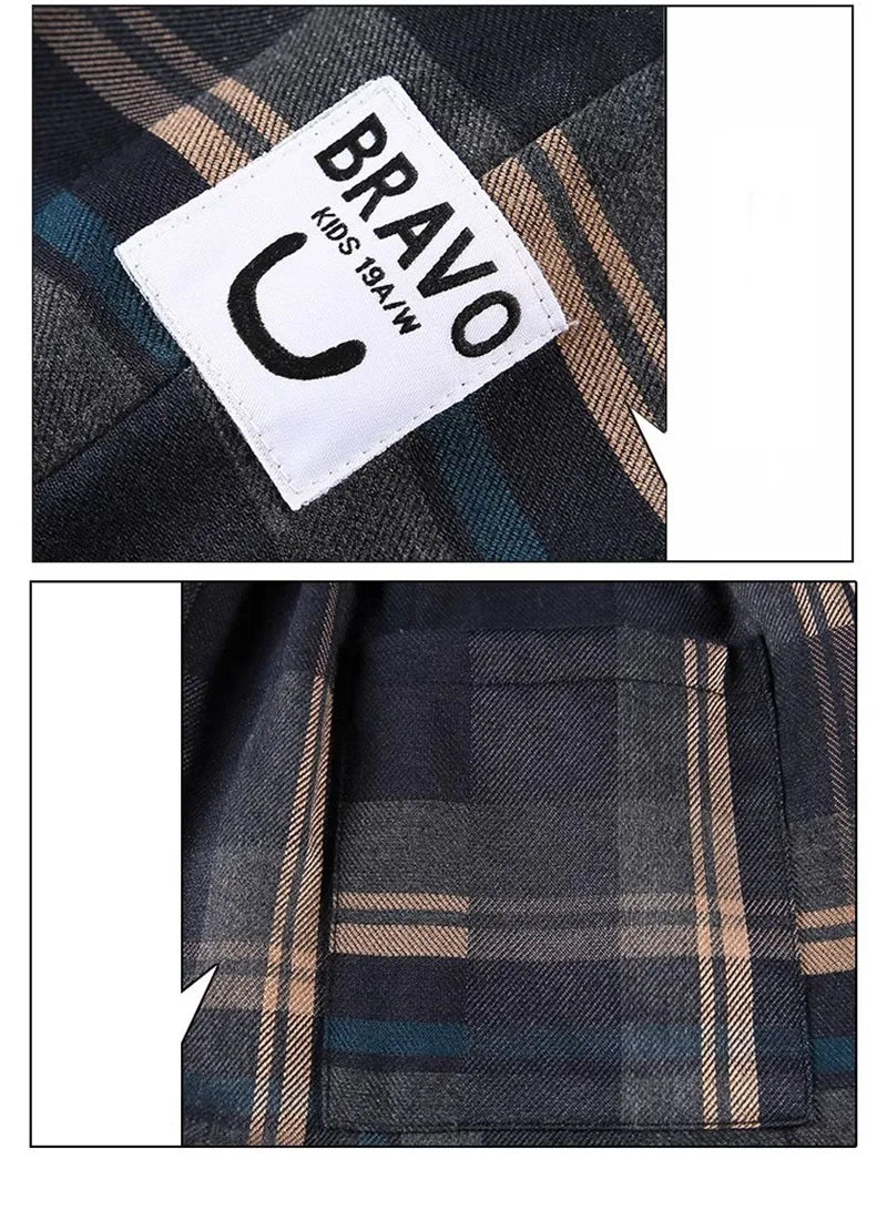 Child Fleece-Lined Plaid Joggers