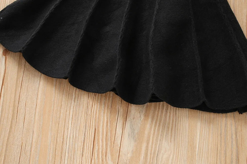 Child Flower Embellished Sweater + Skirt Set