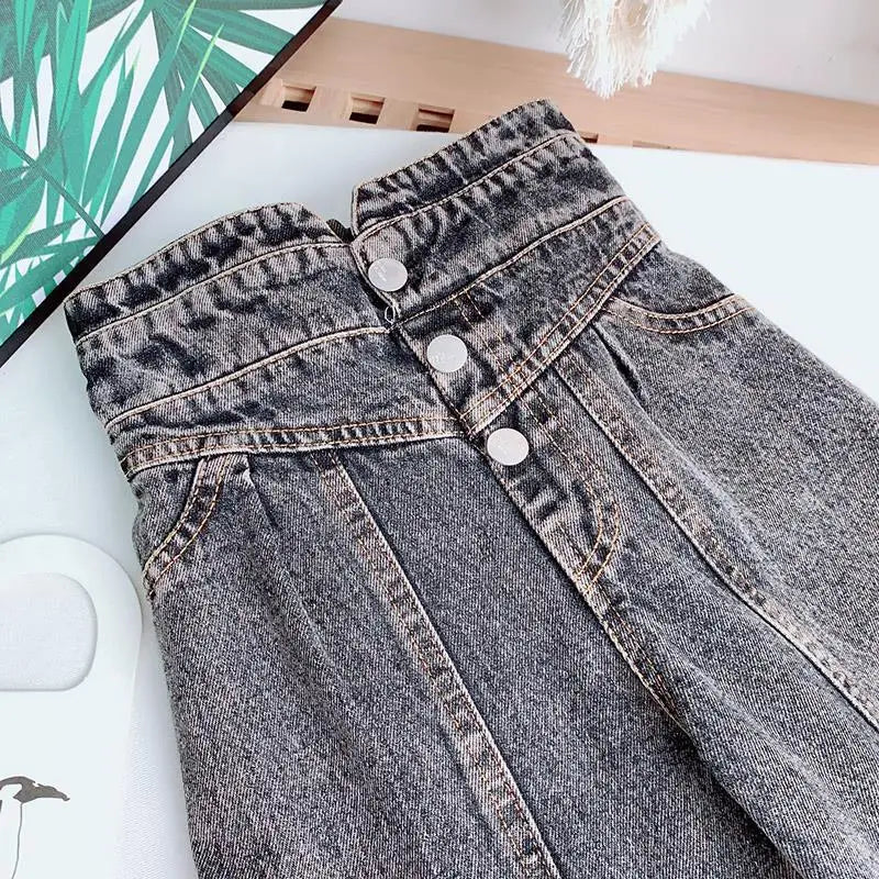 Child High Waist Wide Leg Denim