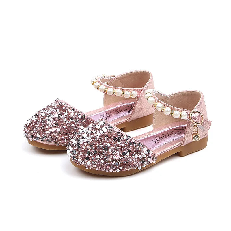 Child Metallic Glitter Mary Janes