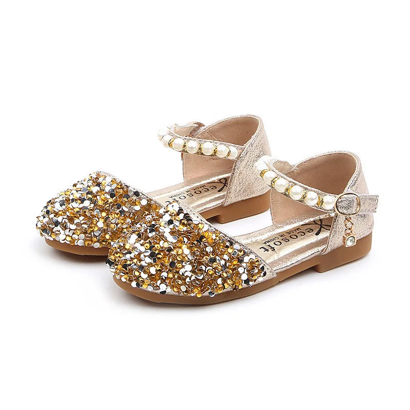 Child Metallic Glitter Mary Janes