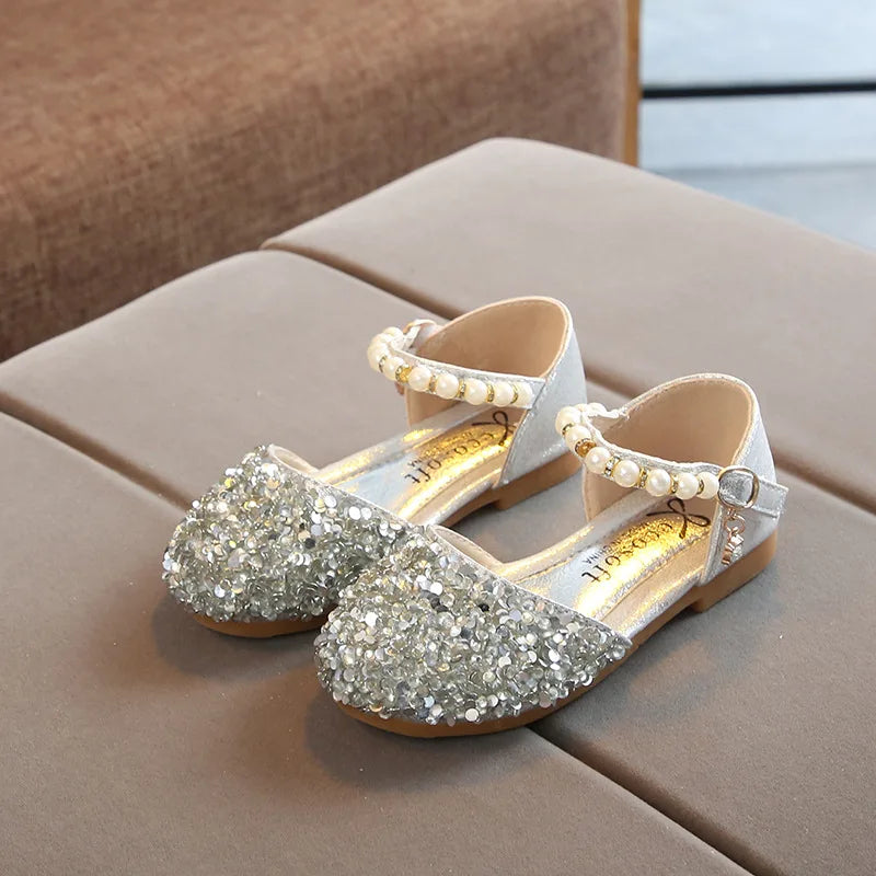 Child Metallic Glitter Mary Janes