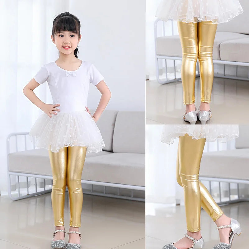 Child Metallic Leggings
