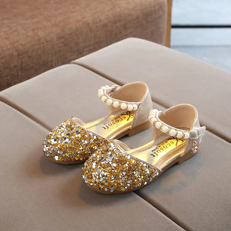 Child Metallic Glitter Mary Janes