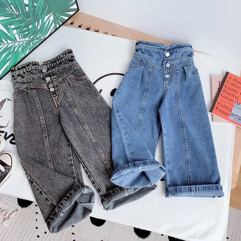 Child High Waist Wide Leg Denim