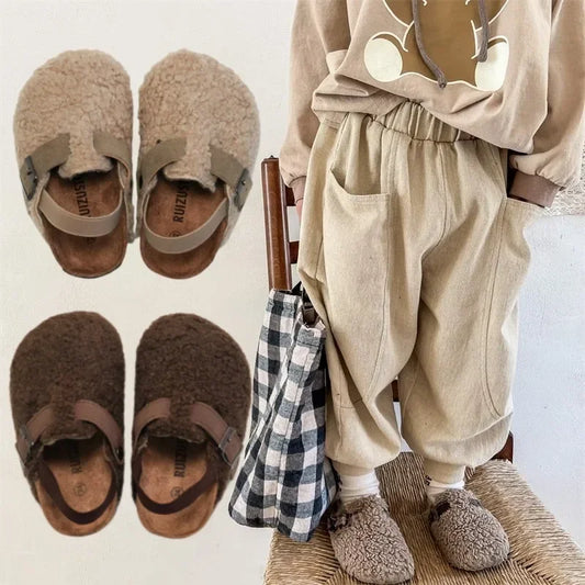 Child Fleece Sling-Back Clogs