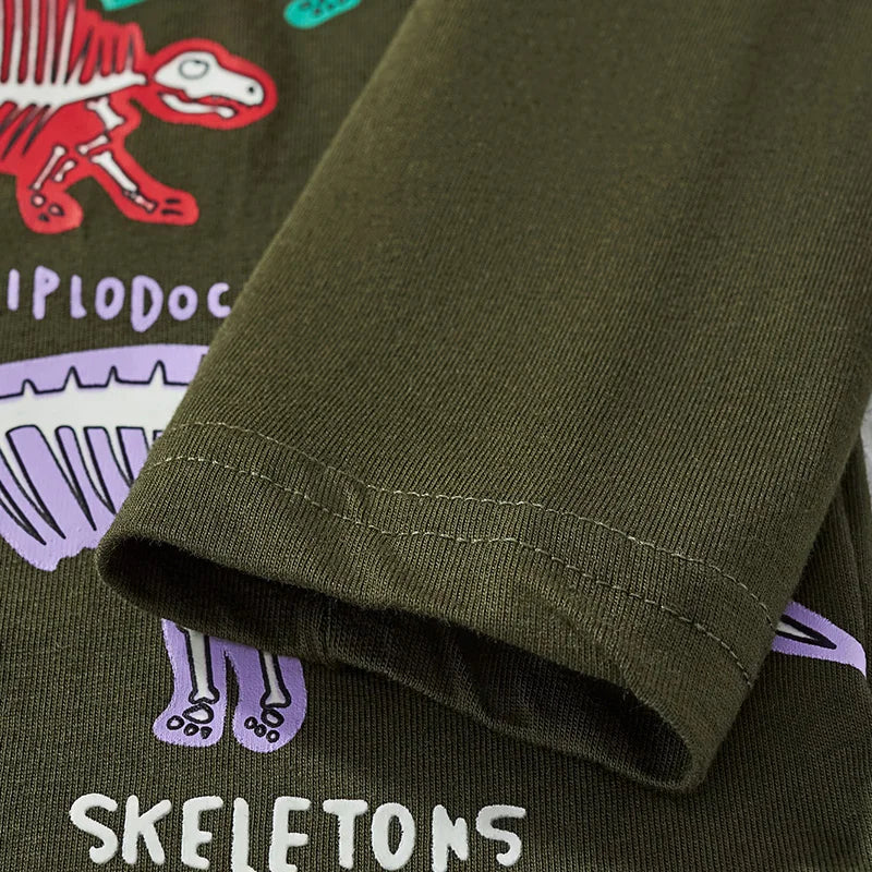 Child Long Sleeve Glow in the Dark Dinosaur T-Shirt
