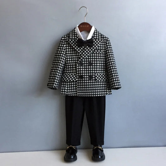 Child Houndstooth Formal Suit Set