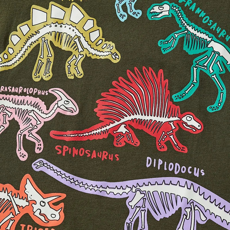 Child Long Sleeve Glow in the Dark Dinosaur T-Shirt