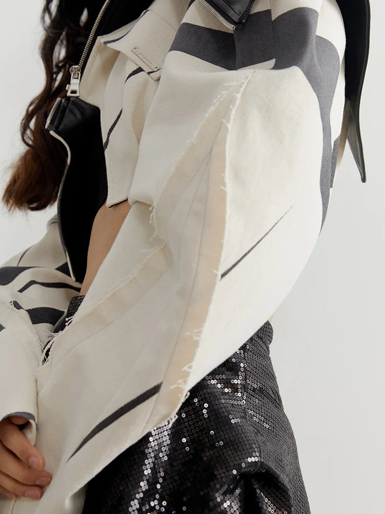 Women Oversized Cropped Jacket