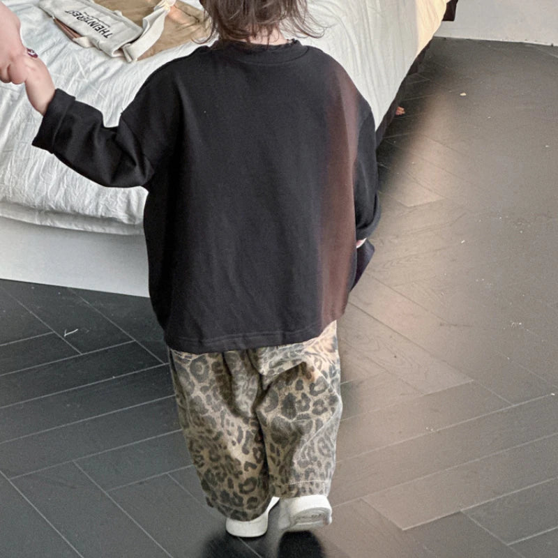 Child Leopard Print Denim