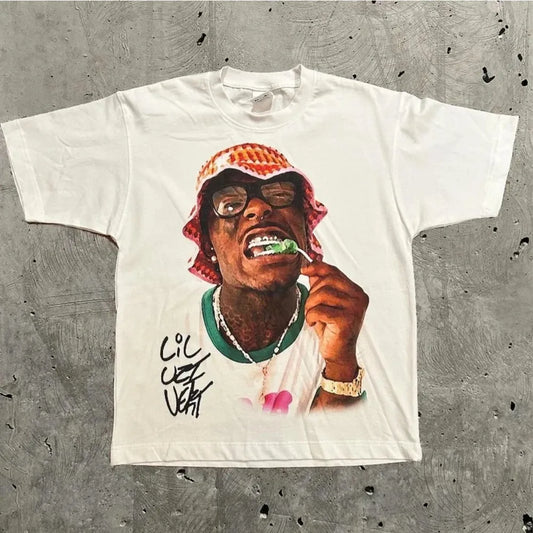Men Portrait Print Short-Sleeve T-Shirt