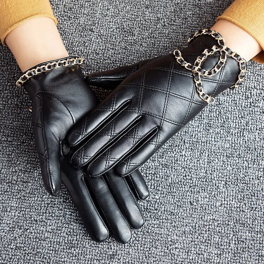 Women "Designer" Leather Gloves