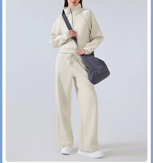 Women Long-sleeved Half-Zip Windproof Jacket
