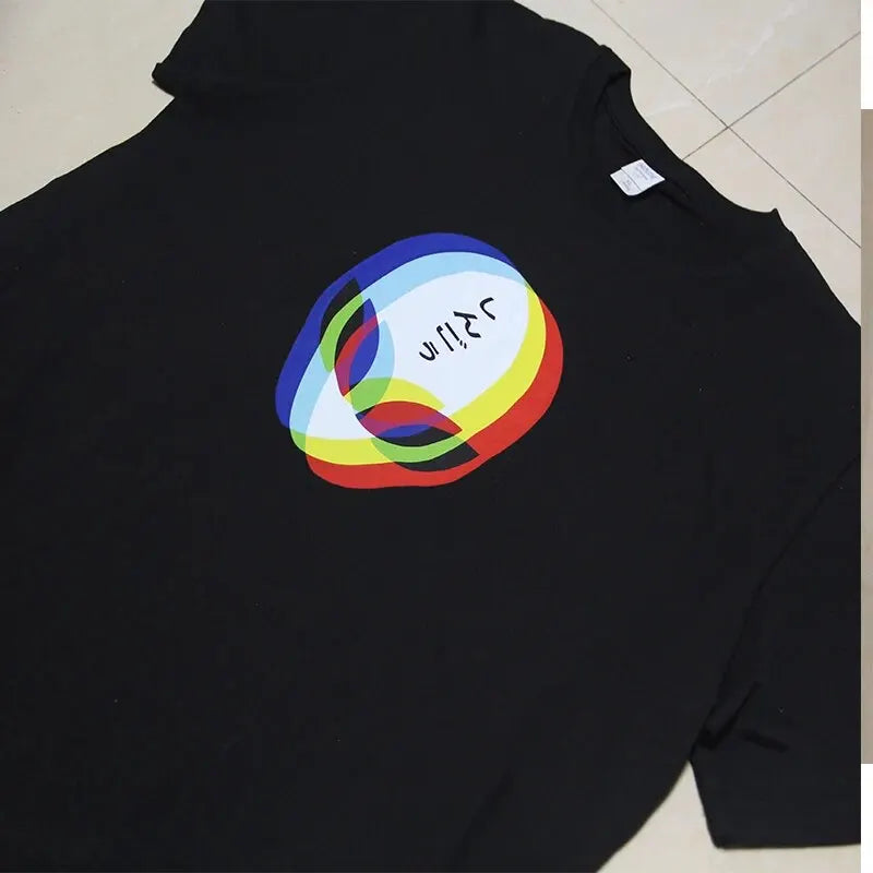 Men Alien Glitch Print Short-Sleeve T-Shirt