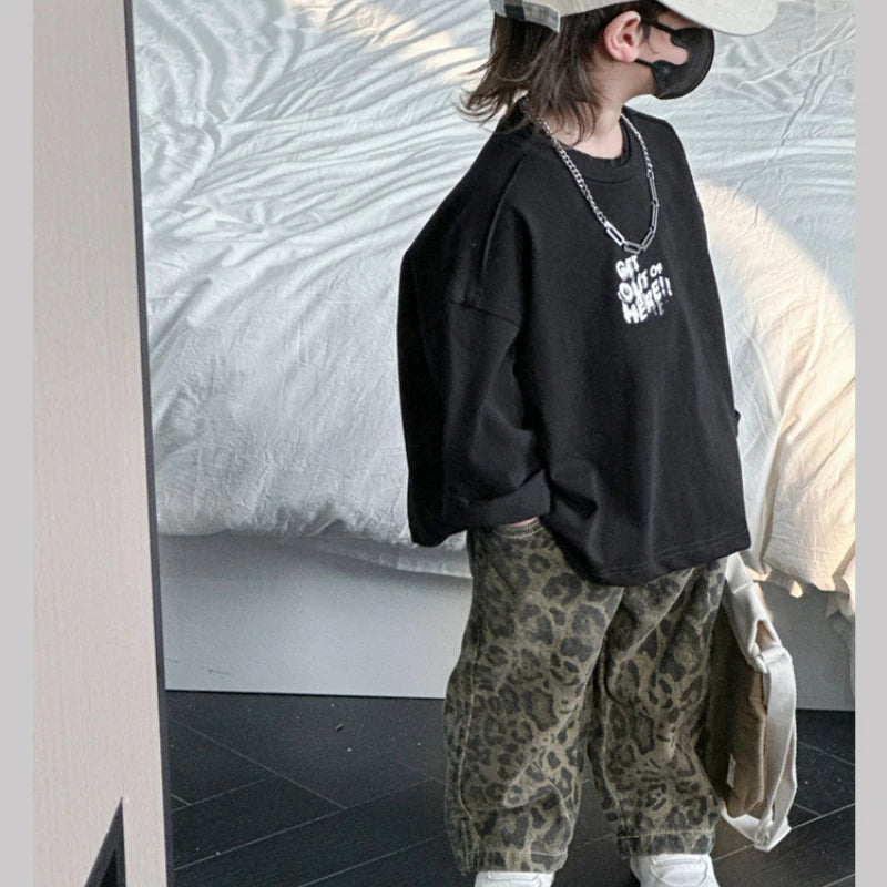 Child Leopard Print Denim