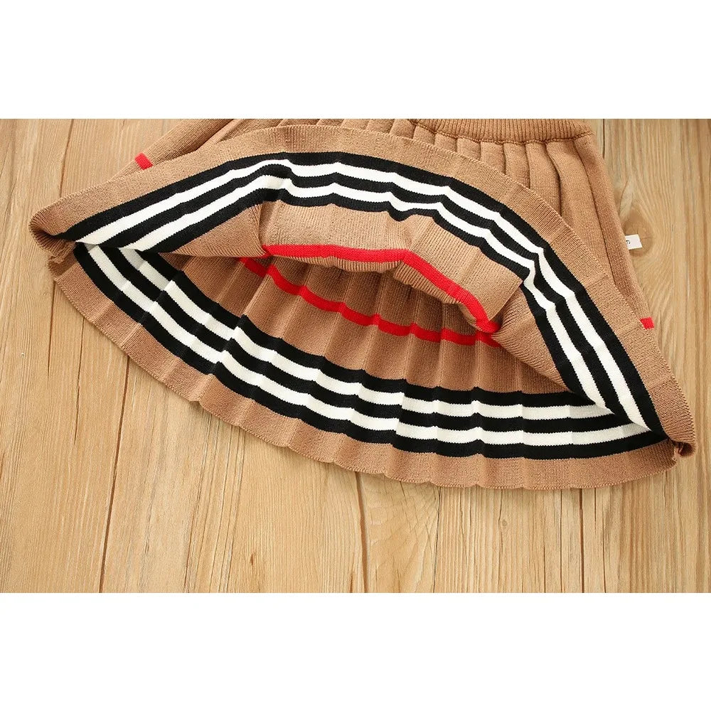 Child Striped Sweater + Skirt Set