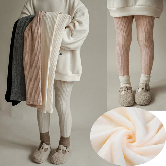 Child Fleece-Lined Cable Knit Leggings