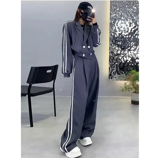 Women Double Breasted Track Suit