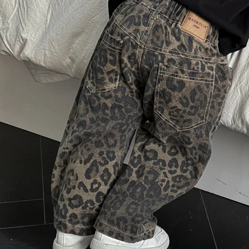 Child Leopard Print Denim