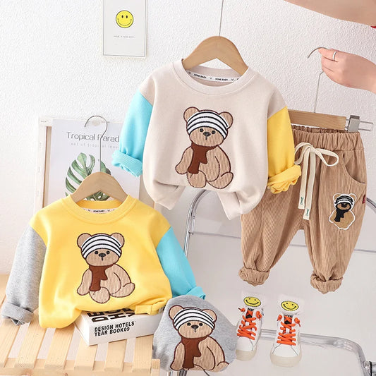 Child Bear Print Sweatsuit