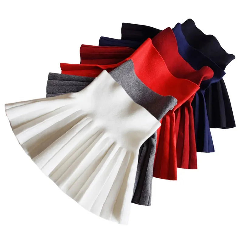 Child Pleated High Waist Skirt