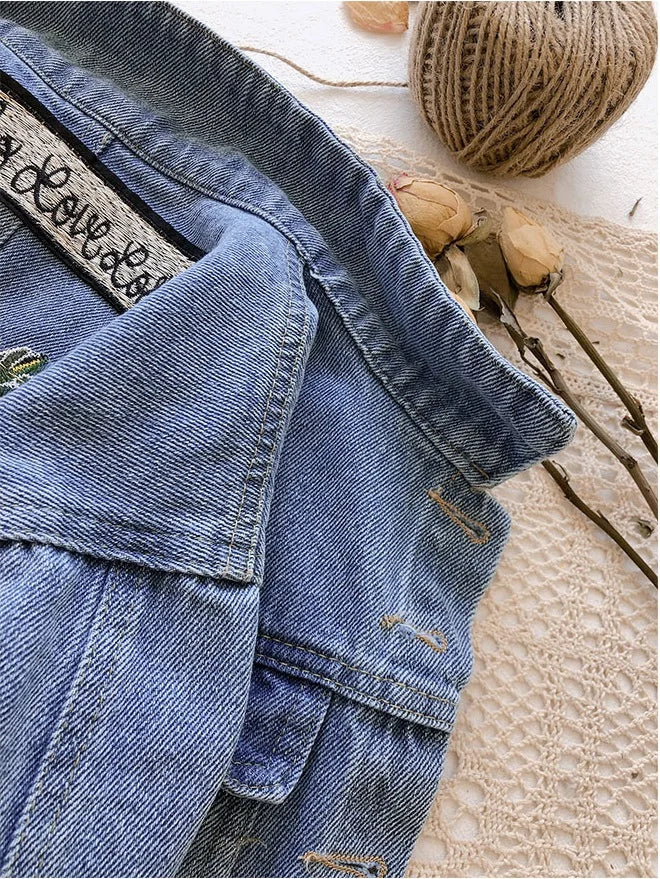 Child Embroidered Denim Jacket
