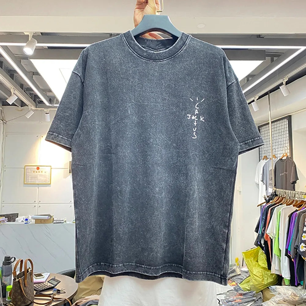 Men Printed Drop-shoulder Short-Sleeve T-Shirt