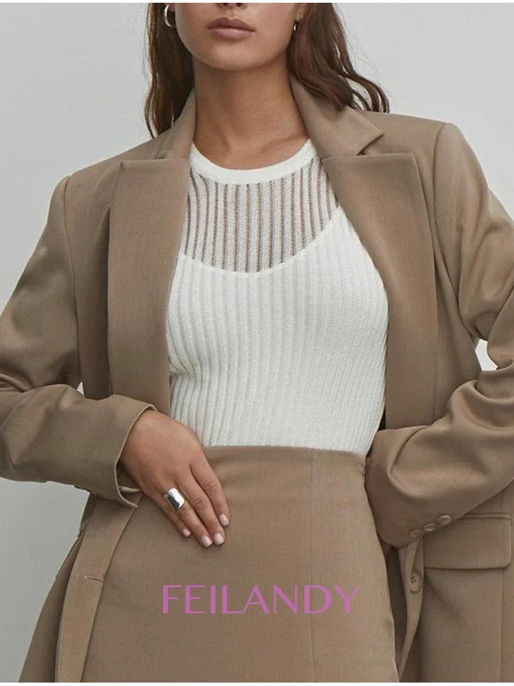 Women Sheer Long-Sleeve Ribbed Knit Sweater