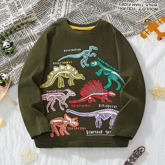 Child Long Sleeve Glow in the Dark Dinosaur T-Shirt