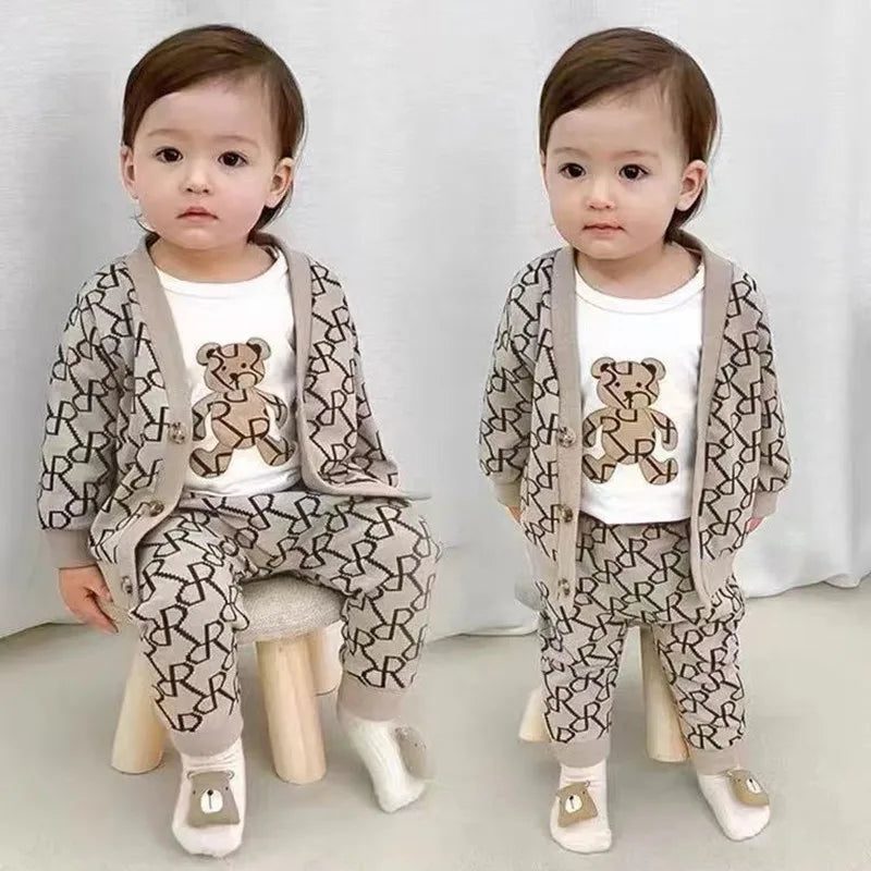 Child "Designer" Bear Print Set