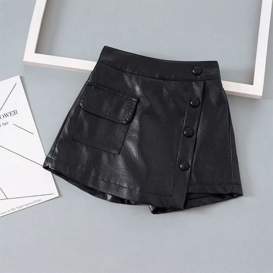 Child Faux Leather Skort