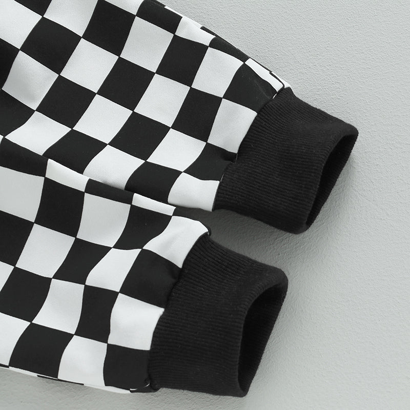 Child Checker Print Sweatsuit