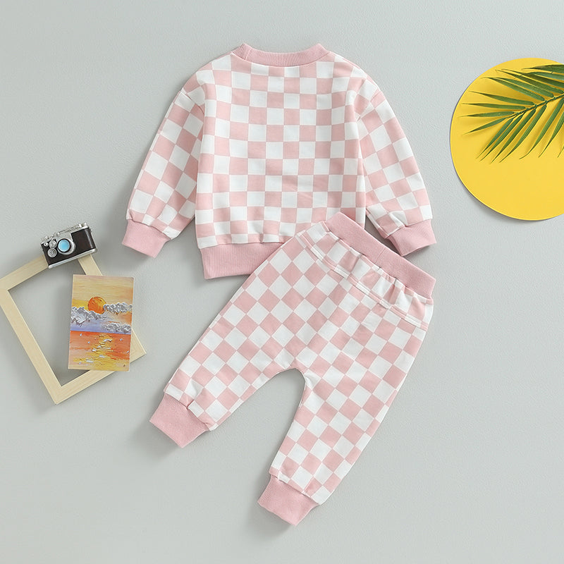 Child Checker Print Sweatsuit