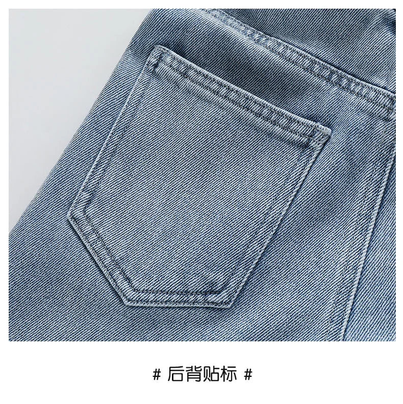 Child Wide Leg Embroidered Heart Denim