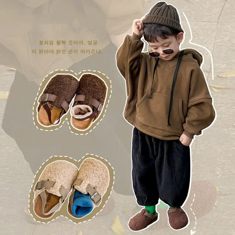 Child Fleece Sling-Back Clogs