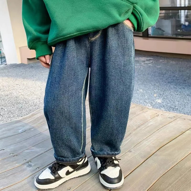 Child Bear Embellished Denim