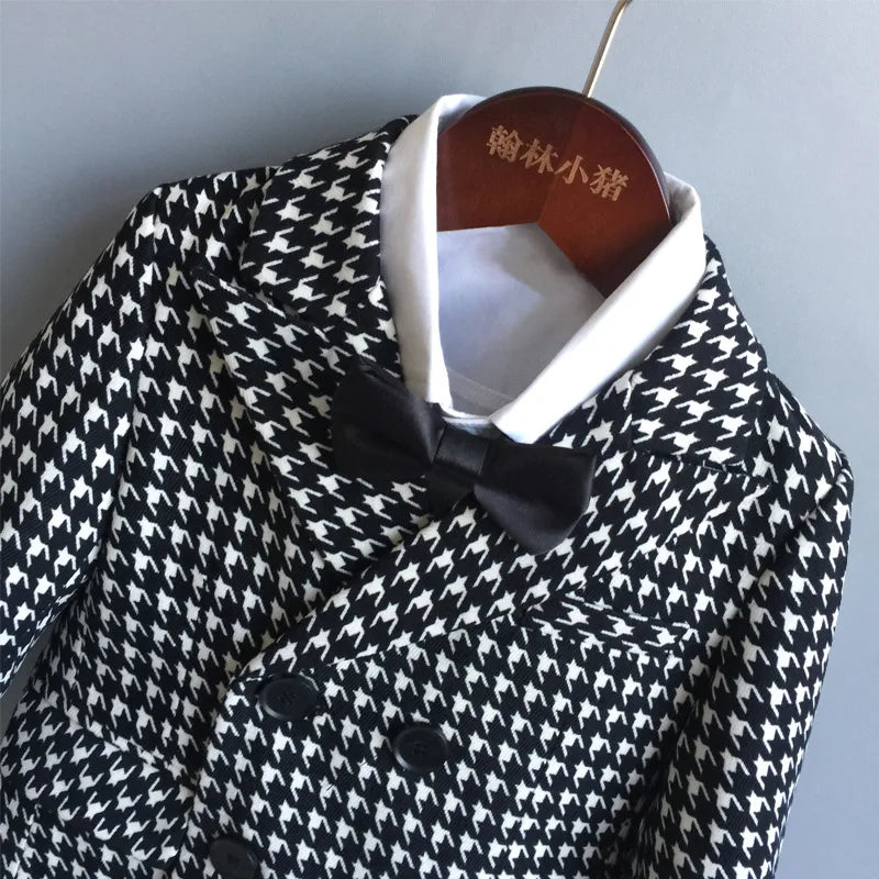 Child Houndstooth Formal Suit Set
