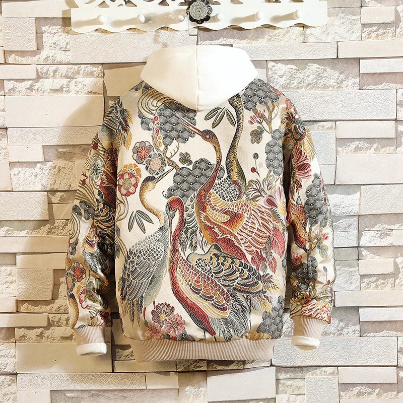 Men Embroidered Bomber Jacket