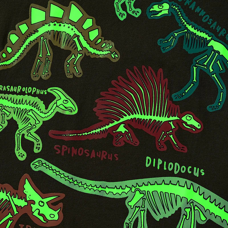 Child Long Sleeve Glow in the Dark Dinosaur T-Shirt