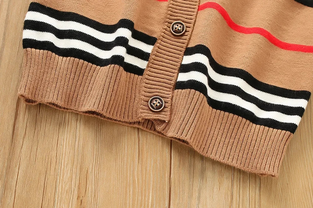 Child Striped Sweater + Skirt Set