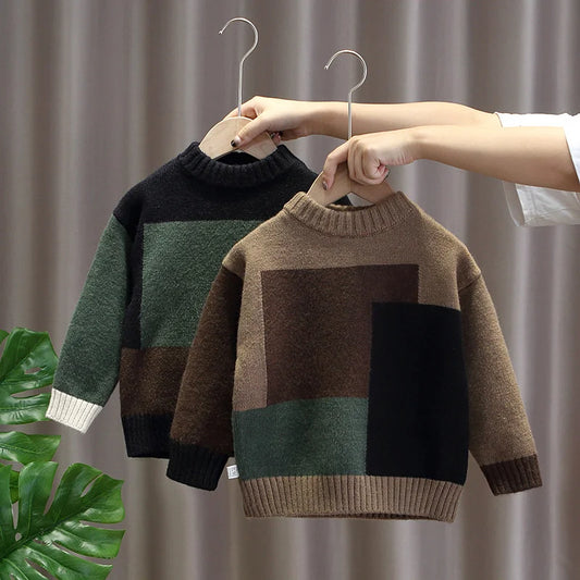 Child Geometric Camo Sweater